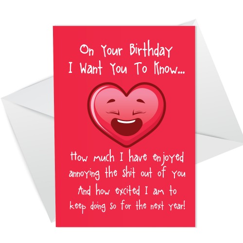 Funny Birthday Card For Boyfriend Girlfriend Rude Birthday Card