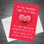 Funny Anniversary Card For Boyfriend Girlfriend Rude Card