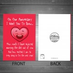 Funny Anniversary Card For Boyfriend Girlfriend Rude Card