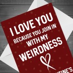 Funny Valentines Day Card For Boyfriend Girlfriend Cheeky Card