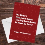 Funny Anniversary Card For Boyfriend Girlfriend Lockdown Design