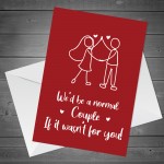 Hilarious Valentines Anniversary Card For Husband Wife Boyfriend