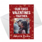 Personalised Photo 1st Valentines Card For Boyfriend Girlfriend