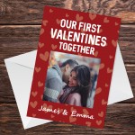 Personalised Photo 1st Valentines Card For Boyfriend Girlfriend