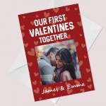 Personalised Photo 1st Valentines Card For Boyfriend Girlfriend