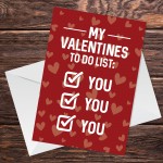 Cheeky Valentines Day Card For Boyfriend Girlfriend Husband Wife