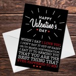 Quirky Valentines Day Card For Husband Wife Girlfriend Boyfriend