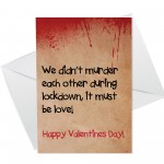 Valentines Day Lockdown Card For Boyfriend Husband Wife