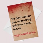 Valentines Day Lockdown Card For Boyfriend Husband Wife