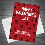 Rude Valentines Day Card For Girlfriend Wife Funny Valentines