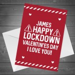 Personalised Valentines Day Lockdown Card For Boyfriend Husband