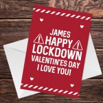 Personalised Valentines Day Lockdown Card For Boyfriend Husband