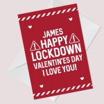 Personalised Valentines Day Lockdown Card For Boyfriend Husband