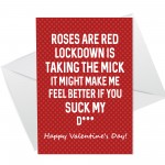 RUDE Valentines Day Card For Girlfriend Cheeky Naughty Humour