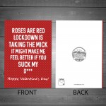 RUDE Valentines Day Card For Girlfriend Cheeky Naughty Humour