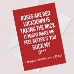 RUDE Valentines Day Card For Girlfriend Cheeky Naughty Humour