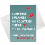 Cute Anniversary Valentines Day Card For Husband Wife Boyfriend