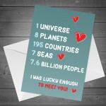 Cute Anniversary Valentines Day Card For Husband Wife Boyfriend