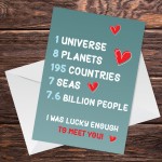 Cute Anniversary Valentines Day Card For Husband Wife Boyfriend