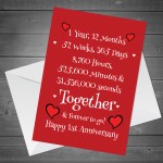 Funny 1st Anniversary Card Husband Wife Boyfriend Girlfriend