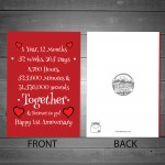 Funny 1st Anniversary Card Husband Wife Boyfriend Girlfriend