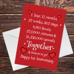 Funny 1st Anniversary Card Husband Wife Boyfriend Girlfriend