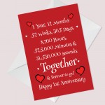 Funny 1st Anniversary Card Husband Wife Boyfriend Girlfriend