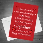 Funny 3rd Anniversary Card Husband Wife Boyfriend Girlfriend