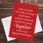 Funny 3rd Anniversary Card Husband Wife Boyfriend Girlfriend