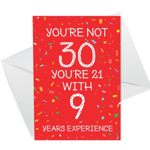 Quirky Funny 30th Birthday Card Novelty Friend Mum Dad Auntie