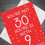 Quirky Funny 30th Birthday Card Novelty Friend Mum Dad Auntie