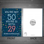 Quirky Funny 50th Birthday Card Novelty Friend Mum Dad Auntie