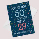 Quirky Funny 50th Birthday Card Novelty Friend Mum Dad Auntie