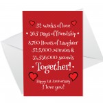 Novelty 1st Anniversary Card For Boyfriend Girlfriend Husband