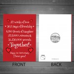 Novelty 1st Anniversary Card For Boyfriend Girlfriend Husband