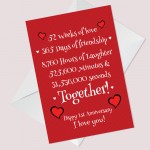 Novelty 1st Anniversary Card For Boyfriend Girlfriend Husband