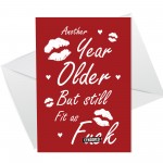 FUNNY Rude Birthday Card For Boyfriend Girlfriend Husband Wife