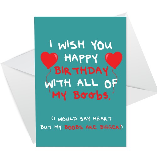 Funny RUDE Birthday Card For Boyfriend Husband Cheeky Card