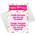 Funny GRANDAD Birthday Card Handmade Card For Him