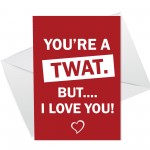 Funny Rude Birthday Anniversary Valentines Card For Boyfriend