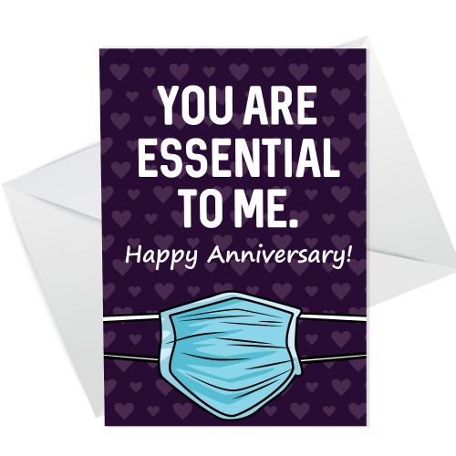 Funny Anniversary Card For Boyfriend Husband Girlfriend Lockdown