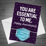 Funny Anniversary Card For Boyfriend Husband Girlfriend Lockdown