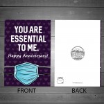 Funny Anniversary Card For Boyfriend Husband Girlfriend Lockdown