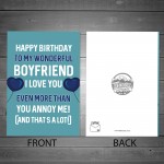 Novelty Birthday Card For Boyfriend Funny Rude Birthday Card