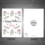 Happy Mothers Day Card For Mum Mummy Nan Nanny Floral Design