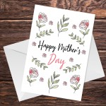 Happy Mothers Day Card For Mum Mummy Nan Nanny Floral Design