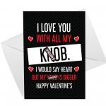 RUDE Valentines Day Card For Boyfriend Husband Funny Card