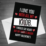 RUDE Valentines Day Card For Boyfriend Husband Funny Card