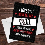 RUDE Valentines Day Card For Boyfriend Husband Funny Card