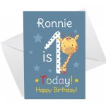 Personalised 1st Birthday Card For Daughter Son Cute Animal Card